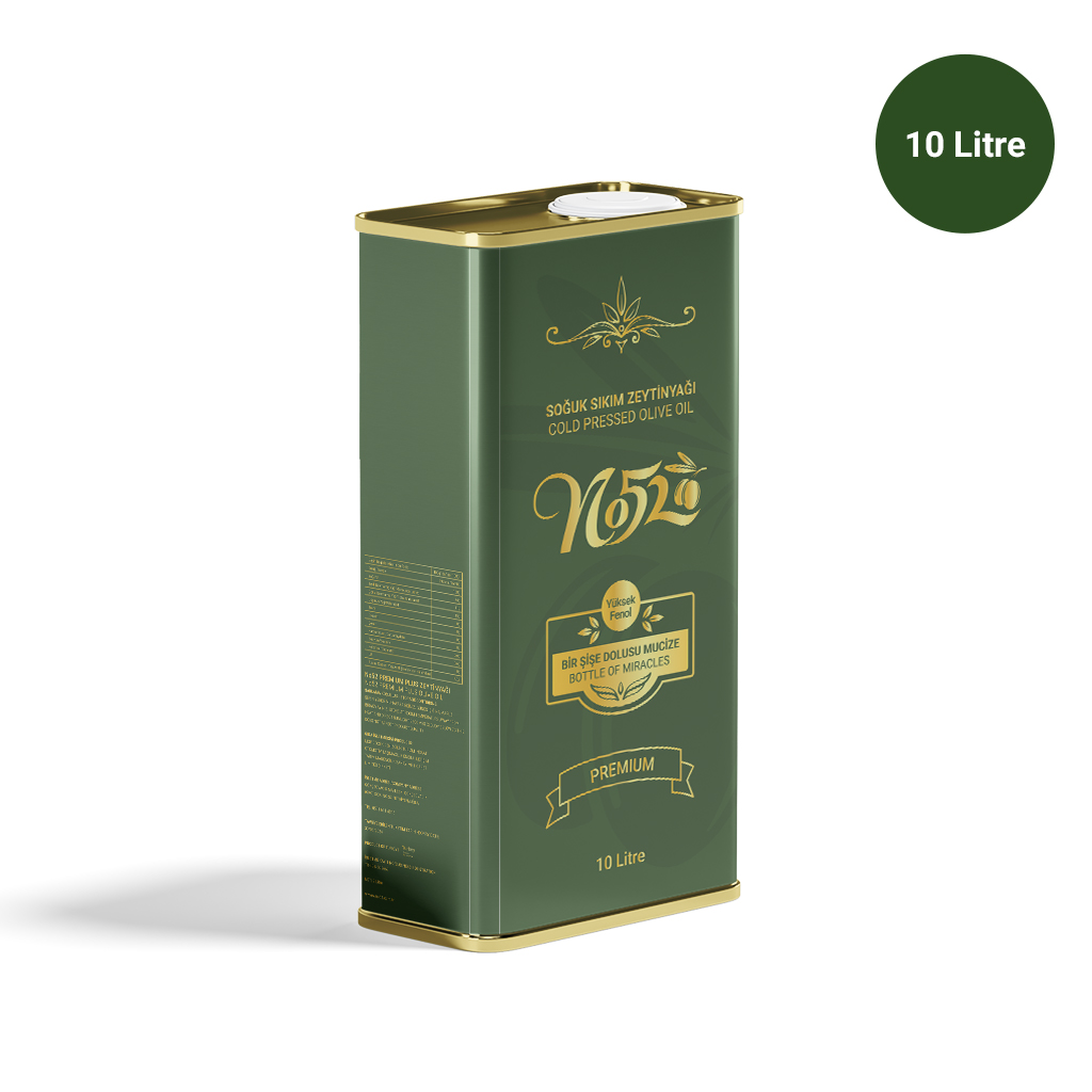 No52 Premium Soğuk Sıkım Naturel Sızma Zeytinyağı 10 Litre