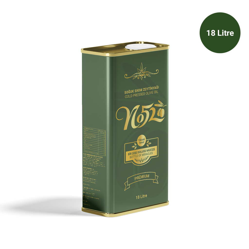 No52 Premium Soğuk Sıkım Naturel Sızma Zeytinyağı 18 Litre